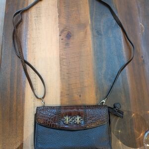 Brighton Vintage Leather Crossbody Bag